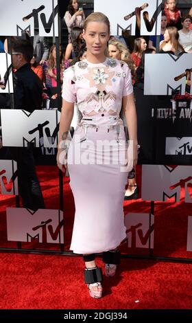 Iggy Azalea arrivant aux MTV Movie Awards 2014, le Nokia Theatre L.A. En direct, Los Angeles. Les MTV Movie Awards peuvent être vus au Royaume-Uni sur MTV, le lundi 14 avril à 21h00 Banque D'Images