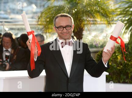 Vainqueur du meilleur acteur masculin, Timothy Spall à la cérémonie de la Palme d'Or, le Palais du Festival, qui fait partie du 67ème Festival de Cannes. Banque D'Images