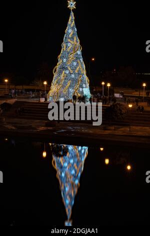 Illuminations de Noël dans la ville de Palma de Majorque, Espagne Banque D'Images