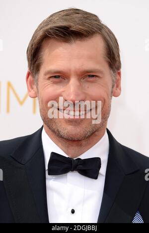 Nikolaj Coster Waldau arrive aux EMMY Awards 2014, Nokia Live, Los Angeles. Banque D'Images