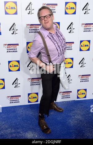 Vic Reeves arrive aux British Comedy Awards 2014 qui se tiennent à Fountain Studios, Wembley, Londres Banque D'Images