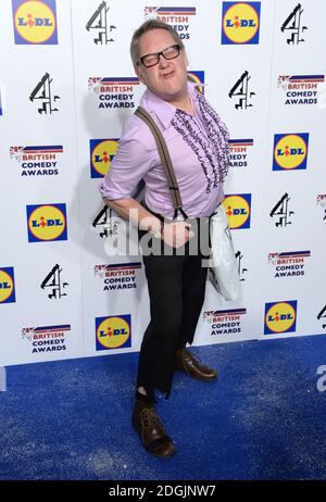 Vic Reeves arrive aux British Comedy Awards 2014 qui se tiennent à Fountain Studios, Wembley, Londres. Banque D'Images