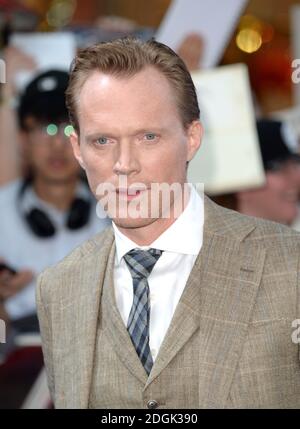 Paul Bettany (Jarvis/ The Vision) présent chez Marvel Avengers: L'âge d'Ultron première européenne du film qui s'est tenue au vue cinéma à Westfield, Londres Banque D'Images