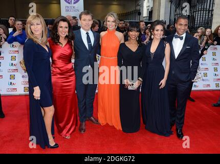 (G - D) Kate Garraway, Susanna Reid, Ben Shephard, Charlotte Hawkins, Ranvir Singh, Laura Tobin et Sean Fletcher arrivent pour les Pride of Britain Awards 2015, à Grosvenor House, Park Lane, Londres. Crédit photo à lire : Doug Peters/ EMPICS Entertainment Banque D'Images