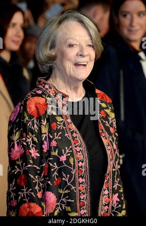 Dame Maggie Smith participant à la première du BFI London film Festival pour la Lady in the Van, tenue à l'Odeon, Leicester Square, Londres. Le crédit photo doit être lu par Doug Peters/EMPICS Entertainment Banque D'Images