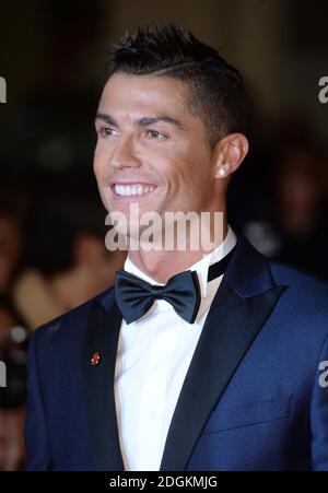 Cristiano Ronaldo assiste à la première mondiale de Ronaldo au vue West End Cinema à Leicester Square, Londres. Banque D'Images