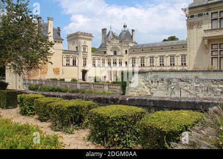 château médiéval et renaissance à brézé en france Banque D'Images