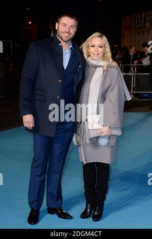 Ben Cohen et Kristina Rihanoff assistent à la première européenne d'Eddie The Eagle à Odeon Leicester Square, Londres. Banque D'Images