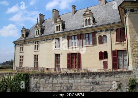 château médiéval et renaissance à brézé en france Banque D'Images