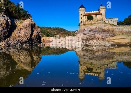 France, Loire (42), Saint-Priest-la-Roche, Château de la Roche sur la Loire, Vallée de la Loire Banque D'Images