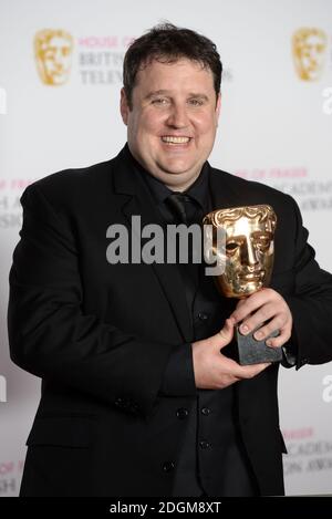 Peter Kay dans la salle de presse de la House of Fraser BAFTA TV Awards 2016, au Royal Festival Hall, Southbank, Londres. Banque D'Images