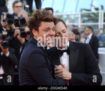 Gad Elmaleh et keV Adams assistent à la première d'elle au Palais de Fetival, Cannes. Partie du 69e Festival de Cannes en France. (Crédit obligatoire : Doug Peters/EMPICS Entertainment) Banque D'Images