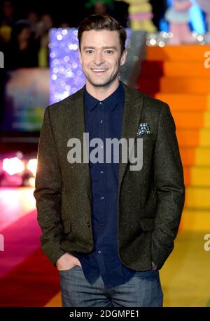 Justin Timberlake participant à l'événement spécial Trolls au Coca Cola London Eye on the River Thames à Londres. Date de la photo : jeudi 28 septembre 2016. Le crédit photo devrait se lire comme suit : Doug Peters/ EMPICS Entertainment. Banque D'Images