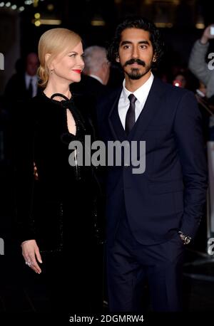 Nicole Kidman et Dev Patel participant à la projection American Express Gala de 'Lion' pendant le BFI London film Festival à Odeon Leciester Square. Banque D'Images