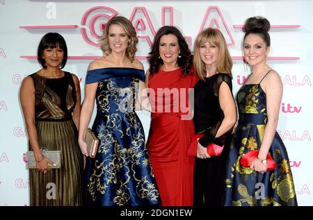 (De gauche à droite) Ranvir Singh, Charlotte Hawkins, Susanna Reid, Kate Garraway et Laura Tobin assistent au Gala ITV au London Palladium, Londres. Le crédit photo devrait se lire comme suit : Doug Peters/EMPICS Entertainment Banque D'Images