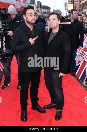 ANT et DEC alias Anthony McPartlin (à gauche) et Declan Donnelly assistant à la salle britannique Got Talent Photocall à l'Opéra, Church Street, Blackpool Banque D'Images