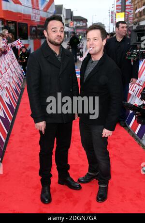 ANT et DEC alias Anthony McPartlin (à gauche) et Declan Donnelly assistant à la salle britannique Got Talent Photocall à l'Opéra, Church Street, Blackpool Banque D'Images