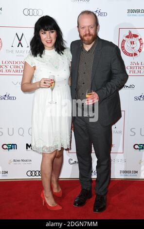 Alice Lowe et Steve Oram arrivent au London film Critics Circle Awards 2017, The May Fair Hotel, Londres. Banque D'Images