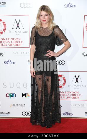 Emma Greenwell arrive au London film Critses Circle Awards 2017, The May Fair Hotel, Londres. Banque D'Images