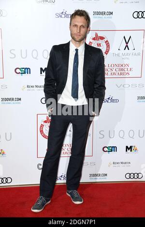 Rene Pannevis arrive au London film Critics Circle Awards 2017, The May Fair Hotel, Londres. Banque D'Images