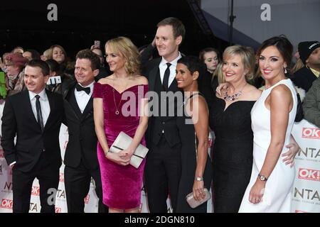 Les présentateurs du petit déjeuner de la BBC Mike Bushell, Louise Minchin, Dan Walker, Naga Munchetty, Carol Kirkwood et Sally Nugent assistent aux National Television Awards 2017 qui se tiennent à l'O2, Londres. Le crédit photo devrait se lire comme suit : Doug Peters/EMPICS Entertainment Banque D'Images