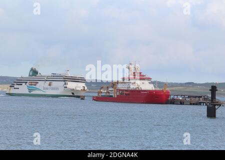 Holyhead port est un important port maritime irlandais desservant l'Irlande et Anglesey sur l'île d'Anglesey au nord du pays de Galles crédit: Mike Clarke/ Alamy stock photos Banque D'Images