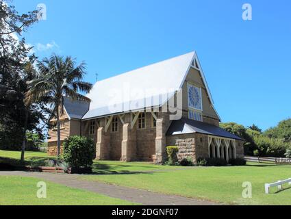 Île Norfolk, territoire australien externe, chapelle Saint-Barnabas, église mère des Missionnaires en Mélanésie (1867-1920). Banque D'Images