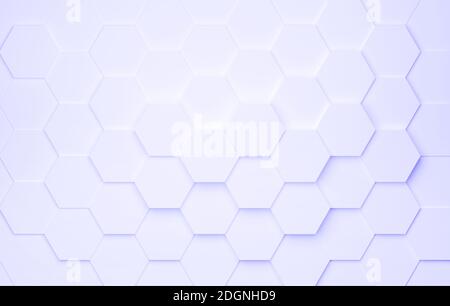 Arrière-plan hexagonal abstrait comme modèle - Illustration 3D Banque D'Images