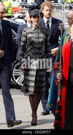 La duchesse de Cambridge assister à un Service de l'espoir à L'abbaye de Westminster à Londres suite à l'attaque terroriste contre Westminster Pont et le Palais de Westminster Banque D'Images