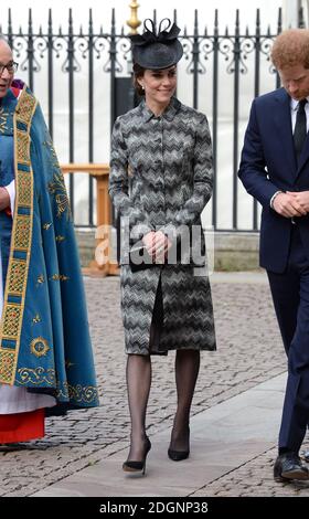 La duchesse de Cambridge assister à un Service de l'espoir à L'abbaye de Westminster à Londres suite à l'attaque terroriste contre Westminster Pont et le Palais de Westminster Banque D'Images