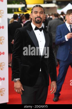 David Haye assiste aux prix de télévision de la Virgin TV British Academy (BAFTA) qui se tiennent au Royal Festival Hall, Southbank, Londres. Le crédit photo devrait se lire comme suit : Doug Peters/ EMPICS Entertainment Banque D'Images