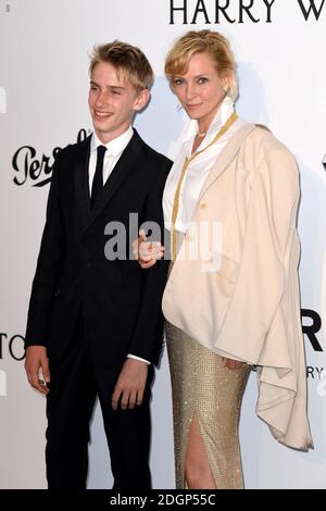 Uma Thurman & fils Levon Roan Thurman-Hawke au 24e gala de l'amfAR à