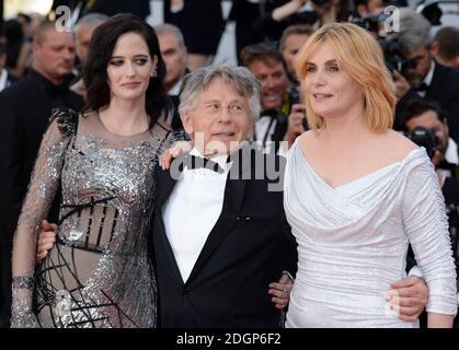 EVA Green, Roman Polanski et sa femme Emmanuelle Seigner assistent à la photo de la première de True Story, dans le cadre du 70e Festival de Cannes Banque D'Images