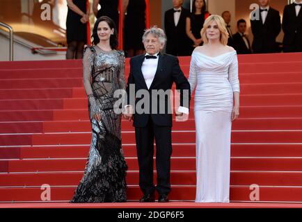 EVA Green, Roman Polanski et sa femme Emmanuelle Seigner assistent à la photo de la première de True Story, dans le cadre du 70e Festival de Cannes Banque D'Images