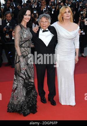 EVA Green, Roman Polanski et sa femme Emmanuelle Seigner assistent à la photo de la première de True Story, dans le cadre du 70e Festival de Cannes Banque D'Images