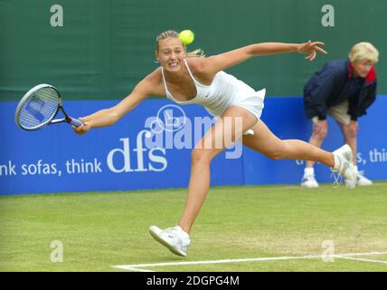 Maria Sharapova remporte sa quart de finale au tournoi de tennis féminin DFS Classic à Edgbaston, Birmingham. Doug Peters/allactiondigital.com Banque D'Images