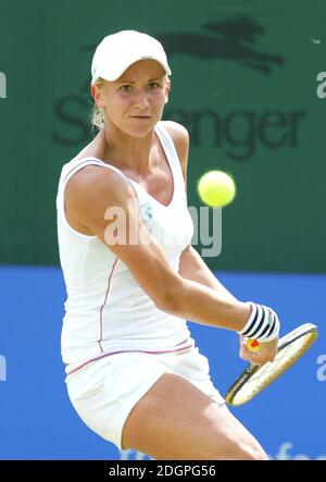 Tatiana Golovin au tournoi de tennis féminin DFS Classic, Edgbaston, Birmingham. Doug Peters/allactiondigital.com Banque D'Images