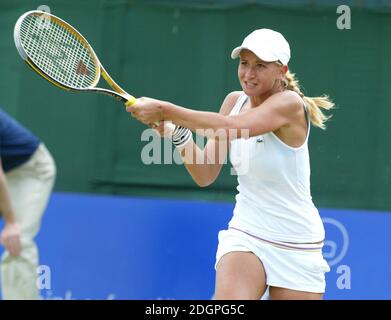 Tatiana Golovin au tournoi de tennis féminin DFS Classic, Edgbaston, Birmingham. Doug Peters/allactiondigital.com Banque D'Images