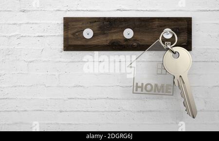 Clé de la maison - Illustration Banque D'Images