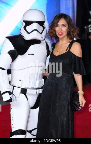 Myleene Klass participant à la première européenne de Star Wars: The Last Jedi au Royal Albert Hall, Londres. Le crédit photo devrait se lire comme suit : Doug Peters/EMPICS Entertainment Banque D'Images