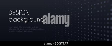 Bannière courte courte noire. Arrière-plan horizontal vectoriel avec espace de copie pour le texte. Couverture Facebook, en-tête Web Illustration de Vecteur