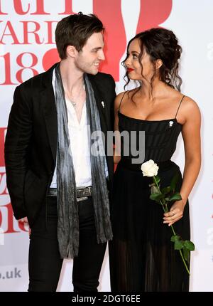 Jade Thirlwall et Jed Elliott assistent aux Brit Awards à l'O2 Arena de Londres. Le crédit photo devrait se lire comme suit : Doug Peters/EMPICS Entertainment Banque D'Images