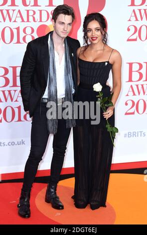 Jade Thirlwall et Jed Elliott assistent aux Brit Awards à l'O2 Arena de Londres. Le crédit photo devrait se lire comme suit : Doug Peters/EMPICS Entertainment Banque D'Images