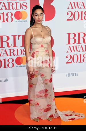 Jorja Smith assiste aux Brit Awards à l'O2 Arena de Londres. Le crédit photo devrait se lire comme suit : Doug Peters/EMPICS Entertainment Banque D'Images