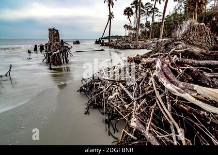 Île de chasse Caroline du Sud scènes de plage Banque D'Images