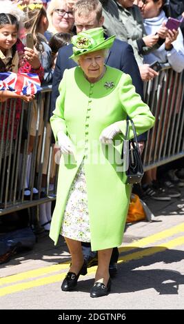 La reine Elizabeth II et la duchesse de Sussex arrivent Chester Banque D'Images