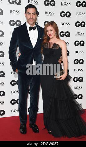 Sacha Baron Cohen et Isla Fisher assistent aux GQ Men of the Year Awards 2018 au Tate Modern, Londres. Le crédit d'image devrait se lire: Doug Peters/Empics Banque D'Images