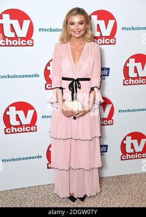 Georgia Toffolo assister aux TV Choice Awards 2018 qui se tiennent au Dorchester, Park Lane, Londres. Crédit photo devrait se lire: Doug Peters/EMPICS Banque D'Images