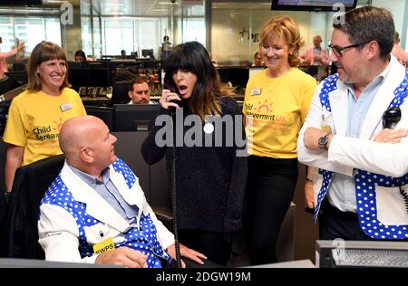 Claudia Winkleman lors de la 14ème Journée annuelle de la Charité de la BGC, organisée à BGC Partners, One Churchill place, Londres Banque D'Images