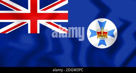 Pavillon 3D du Queensland, Australie. 3D Illustration. Banque D'Images